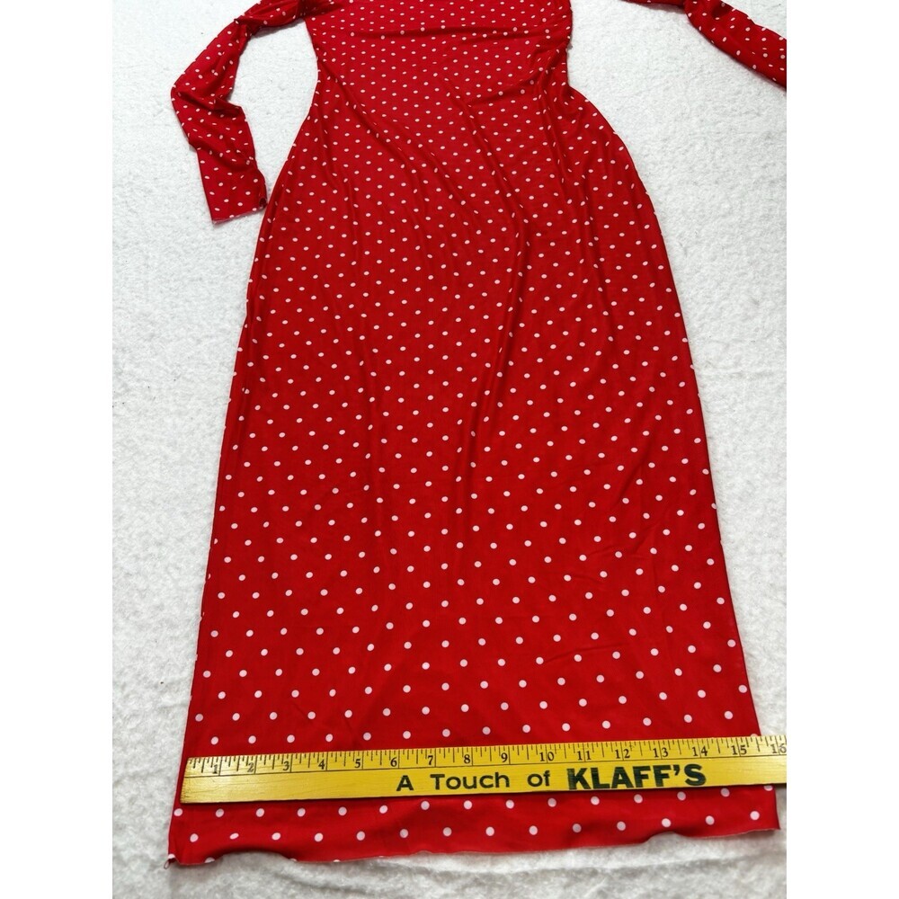 AFRM Didi Printed Long Sleeve Mesh Maxi Dress - Picture 7 of 8